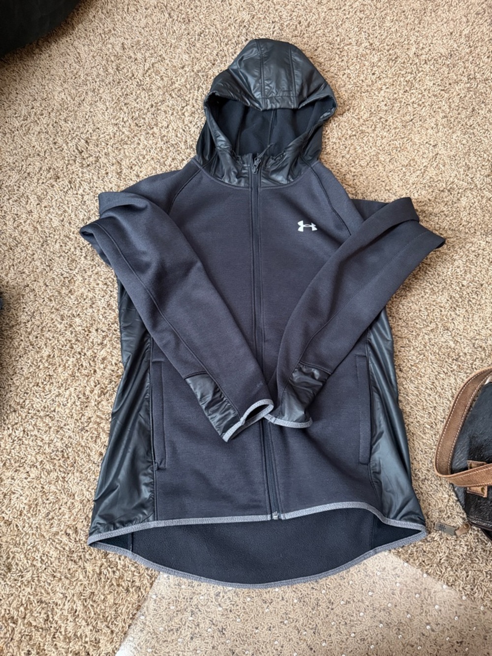 Under Armour Women's Black Hooded Full-Zip Performance Jacket